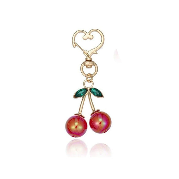 Alloy Cherry Keychain With Modern Art Style Simple Sweet Fashion Pendant For Casual Accessories