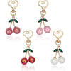Alloy Cherry Keychain With Modern Art Style Simple Sweet Fashion Pendant For Casual Accessories
