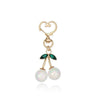 Alloy Cherry Keychain With Modern Art Style Simple Sweet Fashion Pendant For Casual Accessories