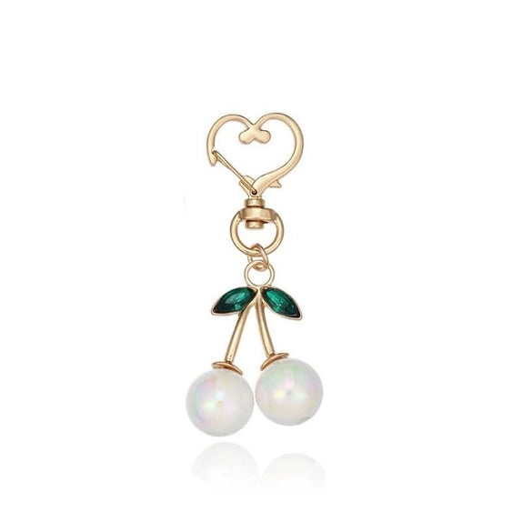 Alloy Cherry Keychain With Modern Art Style Simple Sweet Fashion Pendant For Casual Accessories