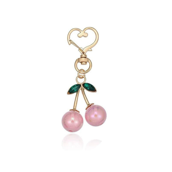 Alloy Cherry Keychain With Modern Art Style Simple Sweet Fashion Pendant For Casual Accessories