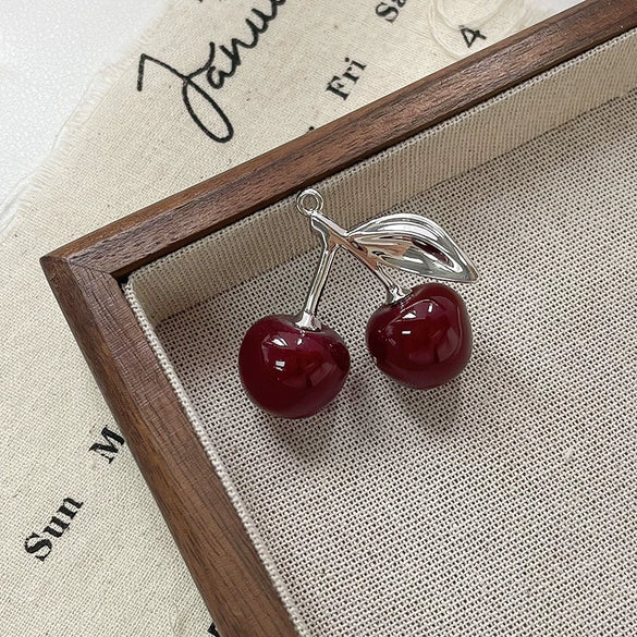 Alloy Cherry Pendant Electroplated Handmade Jewelry Accessories Bracelet Necklace