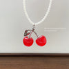 Alloy Cherry Pendant Electroplated Handmade Jewelry Accessories Bracelet Necklace