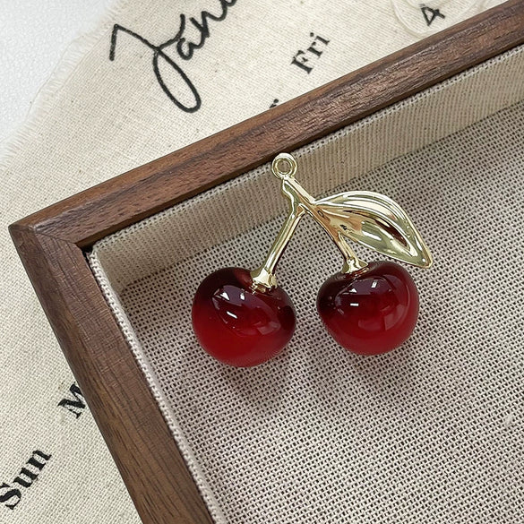 Alloy Cherry Pendant Electroplated Handmade Jewelry Accessories Bracelet Necklace