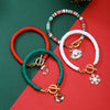 Alloy Christmas Bracelet Set With Little Snowman Santa Claus Pendant Electroplated Unisex Festive Animal Zodiac Style