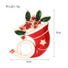Alloy Christmas Brooch With Cartoon Christmas Tree Old Man And Snowman Designs Dripping Oil Finish Merry Christmas Pin For Women And Men