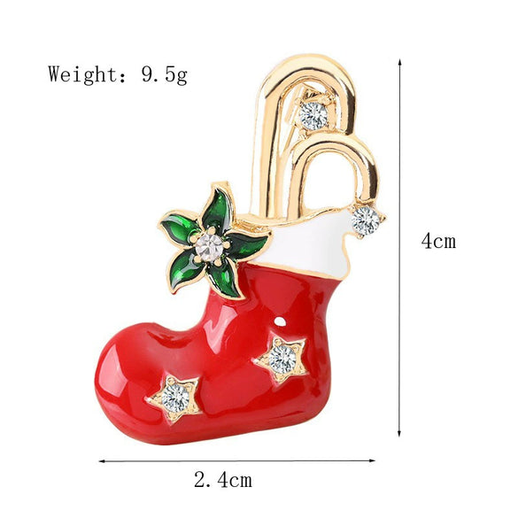 Alloy Christmas Brooch With Cartoon Christmas Tree Old Man And Snowman Designs Dripping Oil Finish Merry Christmas Pin For Women And Men