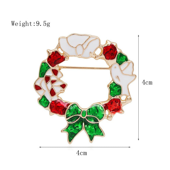 Alloy Christmas Brooch With Cartoon Christmas Tree Old Man And Snowman Designs Dripping Oil Finish Merry Christmas Pin For Women And Men