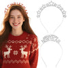 Alloy Christmas Headband With Star And Letter Crystal Dripping Oil Design Women's Fashion
