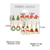 Alloy Christmas Series Cartoon Characters Dripping Oil Snowflake Bell Women's Earrings