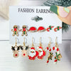 Alloy Christmas Series Cartoon Characters Dripping Oil Snowflake Bell Women's Earrings