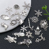 Alloy Christmas Series Pendant Accessories With Snowman Christmas Tree Deer Snowflake Natural Style Electroplating Treatment