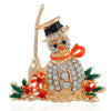 Alloy Christmas Snowman Brooch Electroplated With Women's Style And Socks Pattern
