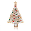 Alloy Christmas Tree Brooch Electroplated For Women