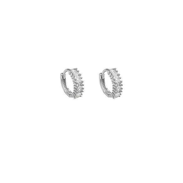 Alloy Circle Ear Buckle Women's Animal Zodiac Pattern Electroplated Ear Jewelry