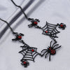 Alloy Clavicle Chain With Black Spider Web Pattern Retro Gothic Style Pendant Electroplated For Women
