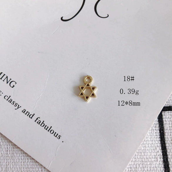 Alloy Colorpreserving Goldfilled Heart Star Pendant Jewelry Accessories Handmade With Electroplating