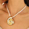 Alloy Conch Animal Zodiac Retro Exaggerated Female Pendant Necklace