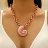 Alloy Conch Animal Zodiac Retro Exaggerated Female Pendant Necklace