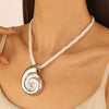 Alloy Conch Animal Zodiac Retro Exaggerated Female Pendant Necklace