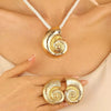 Alloy Conch Animal Zodiac Retro Exaggerated Female Pendant Necklace