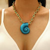 Alloy Conch Animal Zodiac Retro Exaggerated Female Pendant Necklace
