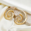 Alloy Conch Earrings Geometric Style Electroplating For Women