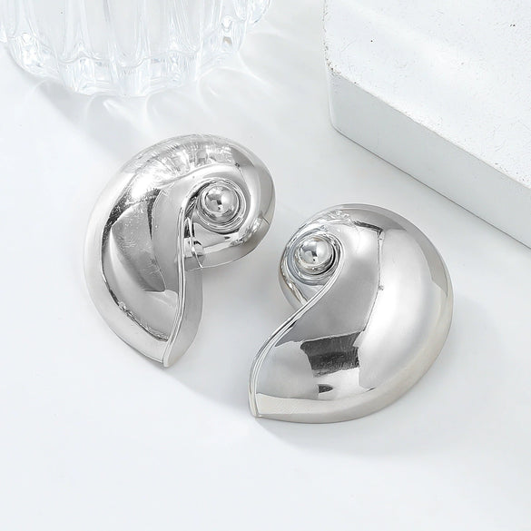 Alloy Conch Earrings With Animals Zodiac Style Electroplated For Women