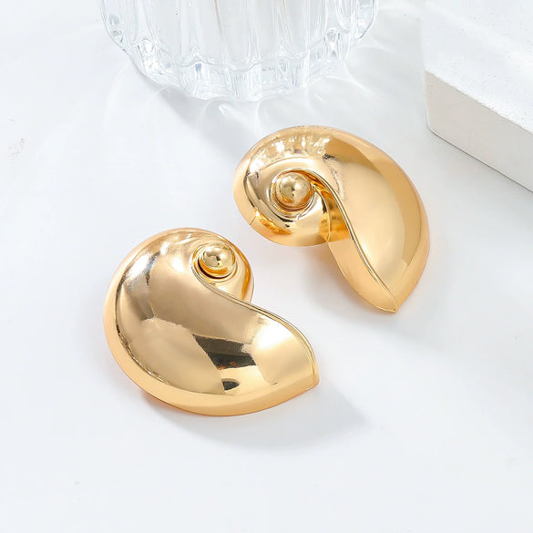 Alloy Conch Earrings With Animals Zodiac Style Electroplated For Women