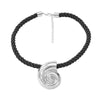 Alloy Conch Pendant Necklace For Women Black Rope Snake Bone Chain Electroplated Geometric Pattern Animal Style