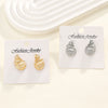 Alloy Conch Shape Earrings With Spiral And Animal Zodiac Pattern Electroplated For Women