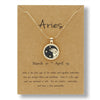 Alloy Constellation Pendant O Chain Necklace With Electroplated Finish Unisex Fashion Jewelry For Couples And Best Friends