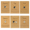 Alloy Constellation Pendant O Chain Necklace With Electroplated Finish Unisex Fashion Jewelry For Couples And Best Friends