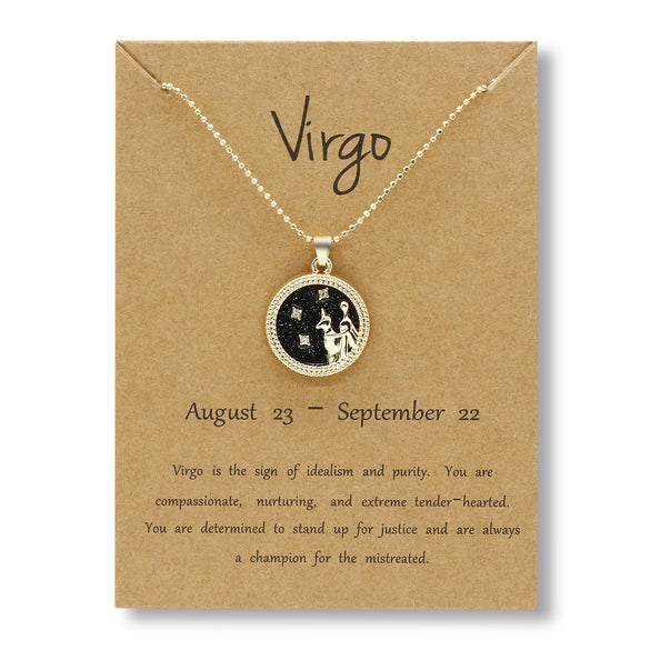 Alloy Constellation Pendant O Chain Necklace With Electroplated Finish Unisex Fashion Jewelry For Couples And Best Friends