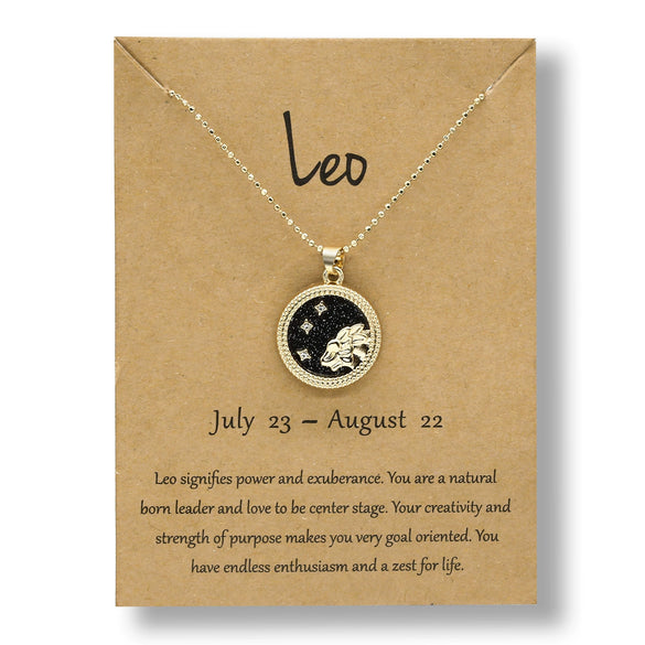 Alloy Constellation Pendant O Chain Necklace With Electroplated Finish Unisex Fashion Jewelry For Couples And Best Friends