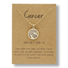 Alloy Constellation Pendant O Chain Necklace With Electroplated Finish Unisex Fashion Jewelry For Couples And Best Friends