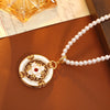 Alloy Copper Geometric Detachable Universal Buckle Eight Treasure Compass Pendant Necklace Electroplated Handmade Women's O Word Chain Sweater Chain