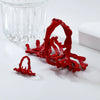 Alloy Coralshaped Ring And Bracelet Set For Women With Plant Flowers Style And Baking Paint Treatment