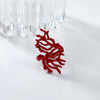 Alloy Coralshaped Ring And Bracelet Set For Women With Plant Flowers Style And Baking Paint Treatment