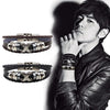Alloy Cowhide And Pu Leather Woven Bracelet With Geometric Pattern Retro Style Electroplated Accessories