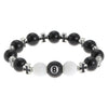 Alloy Cross Beaded Bracelet With Letters Numbers Text Electroplating