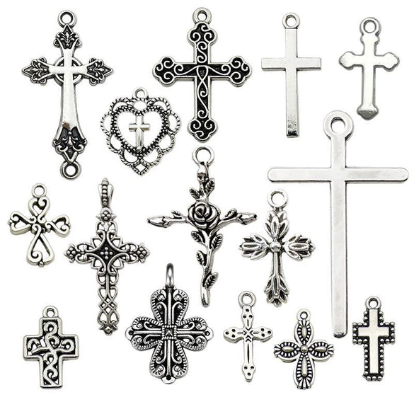 Alloy Crosses Electroplating Diy Jewelry Accessories Pendant Necklace Sweater Chain Decoration Material