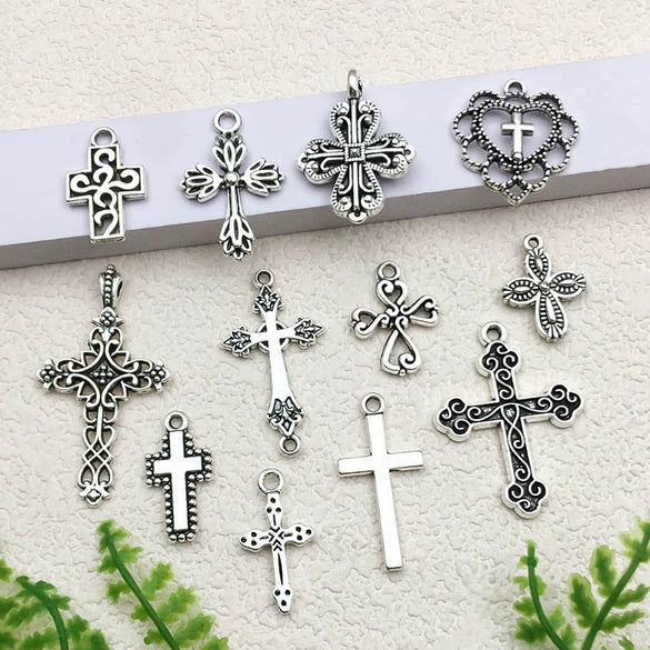 Alloy Crosses Electroplating Diy Jewelry Accessories Pendant Necklace Sweater Chain Decoration Material