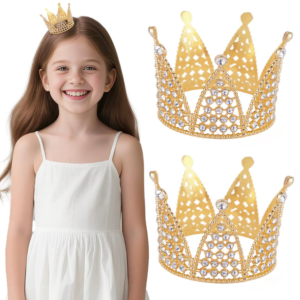 Alloy Crown Cake Decoration Electroplated Kids Dress Up Ornaments Doll Headdress