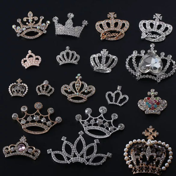 Alloy Crown Letter Pearl Handmade Diamond Rhinestone Jewelry Accessories Phone Case