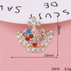 Alloy Crown Letter Pearl Handmade Diamond Rhinestone Jewelry Accessories Phone Case