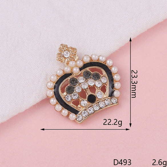 Alloy Crown Letter Pearl Handmade Diamond Rhinestone Jewelry Accessories Phone Case