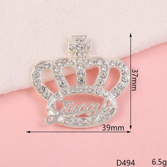 Alloy Crown Letter Pearl Handmade Diamond Rhinestone Jewelry Accessories Phone Case