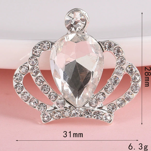 Alloy Crown Letter Pearl Handmade Diamond Rhinestone Jewelry Accessories Phone Case