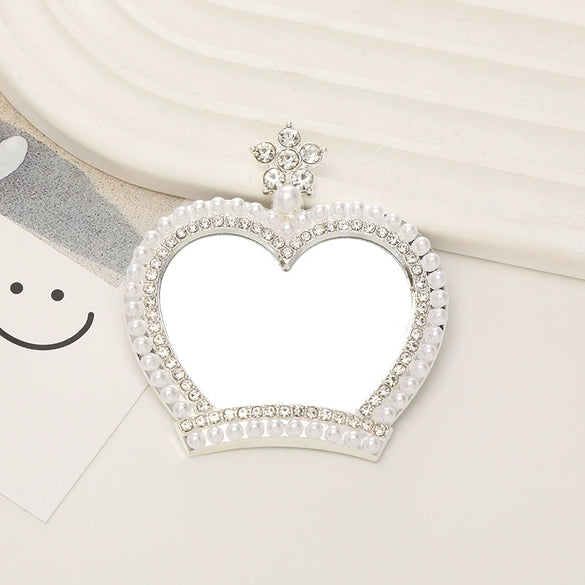 Alloy Crown Mirror Pattern Electroplated Mobile Phone Shell Accessories For Women